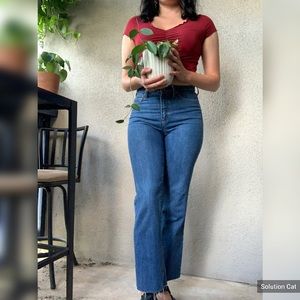 \\SOLD// Lands End Denim High Rise Straight Leg Size 6